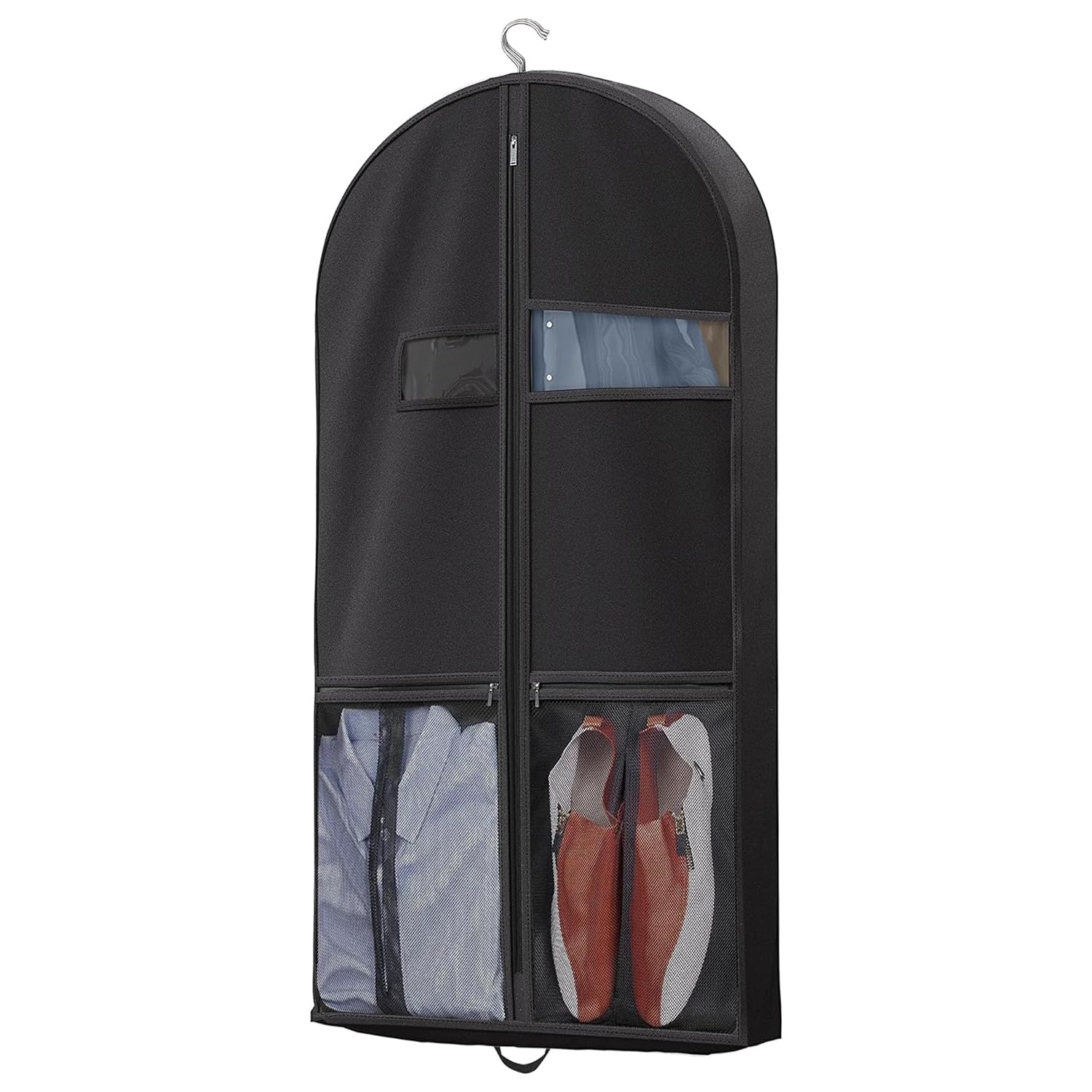 SPNORSPNOR Garment Bag for Closet Storage and Travel with Zipper Pocket, Heavy Duty Waterproof Hanging Suit Bag with Handles for Suits, Coats, Jackets, Shirts, 1 pack