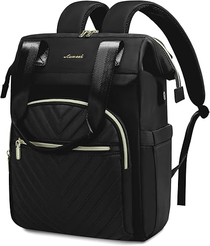 LOVEVOOK Mochila para computadora portátil para mujer, bolsa de trabajo para laptop, bolsa de enfermería para profesores con puerto USB, bolsa de