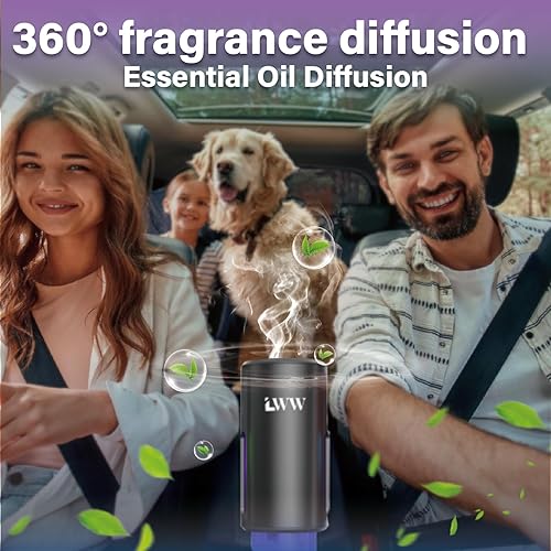 Miniatura 33 de Ambientador inteligente para automóvil, 3 niveles de intensidad ajustable, difusor de aroma recargable, difusor de aroma ajustable, 220 mAh