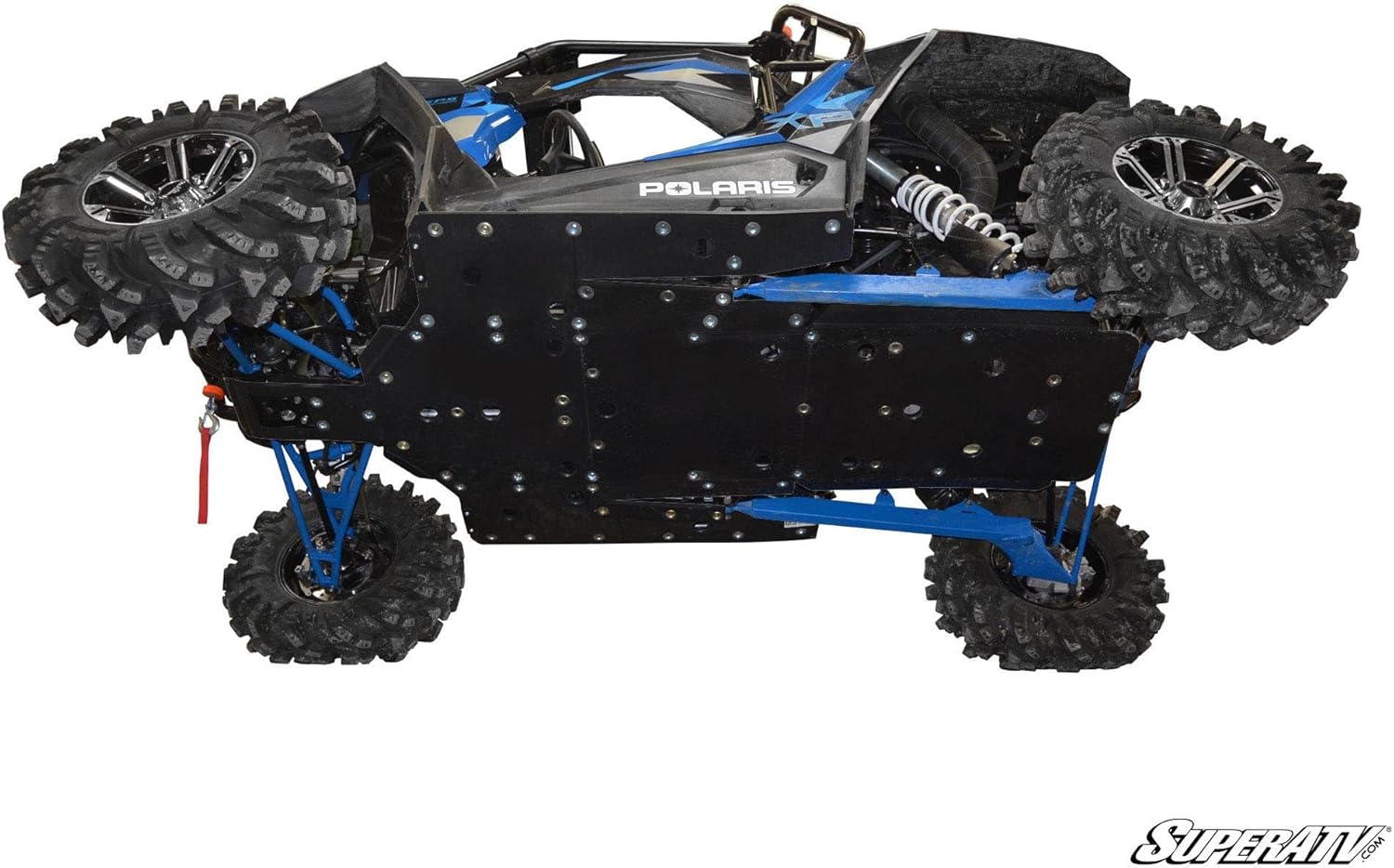 SuperATV ARMW Heavy-Duty Skid Plate for Polaris Models - (see Fitment) - Ultra-Durable UHMW Full Undercarriage Protection, Easy Installation,