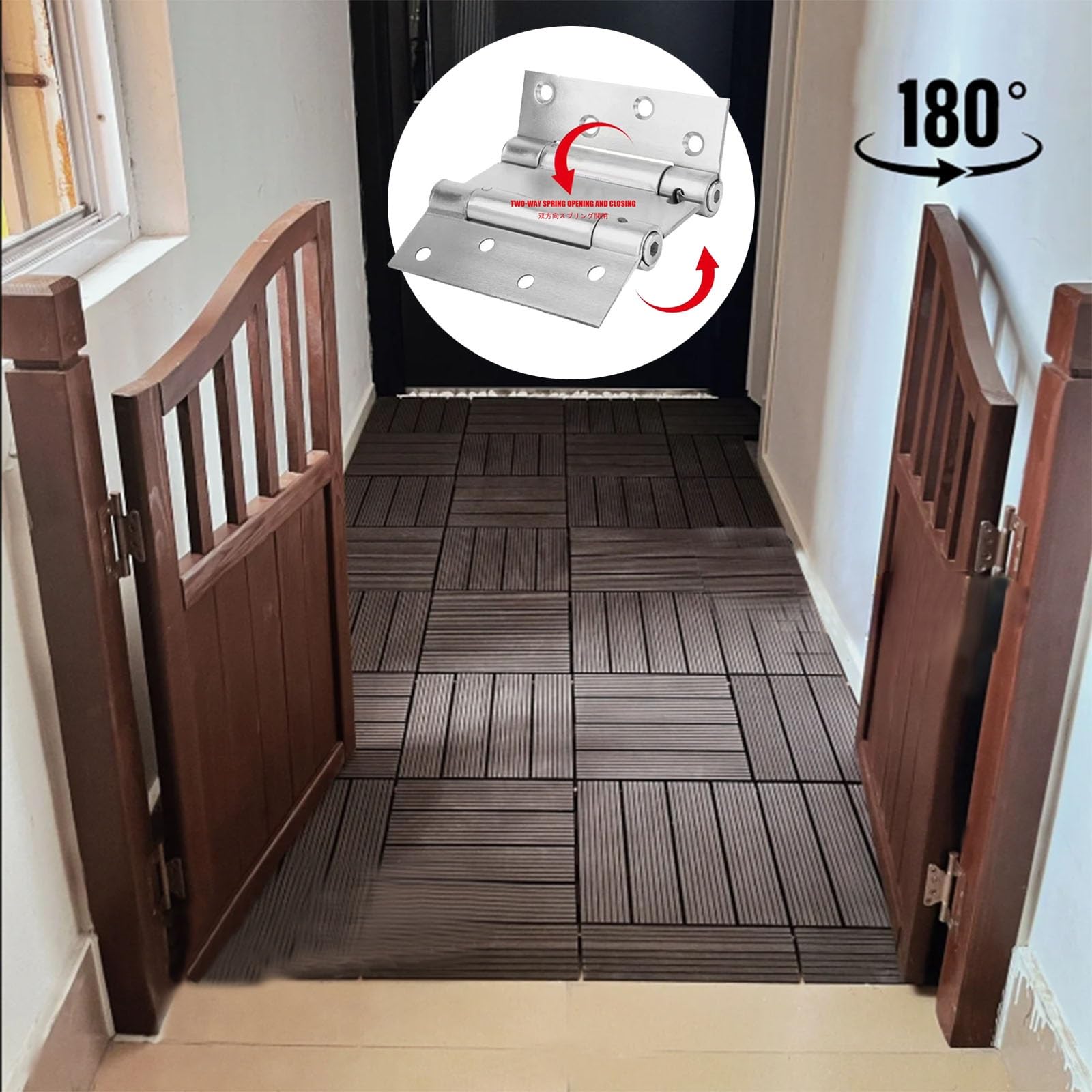 Porte a battente in legno naturale per cucina, bagno, bar, chiusura automatica, mezza dimensione, decorazione retrò per scale, pub, ristorante, casa