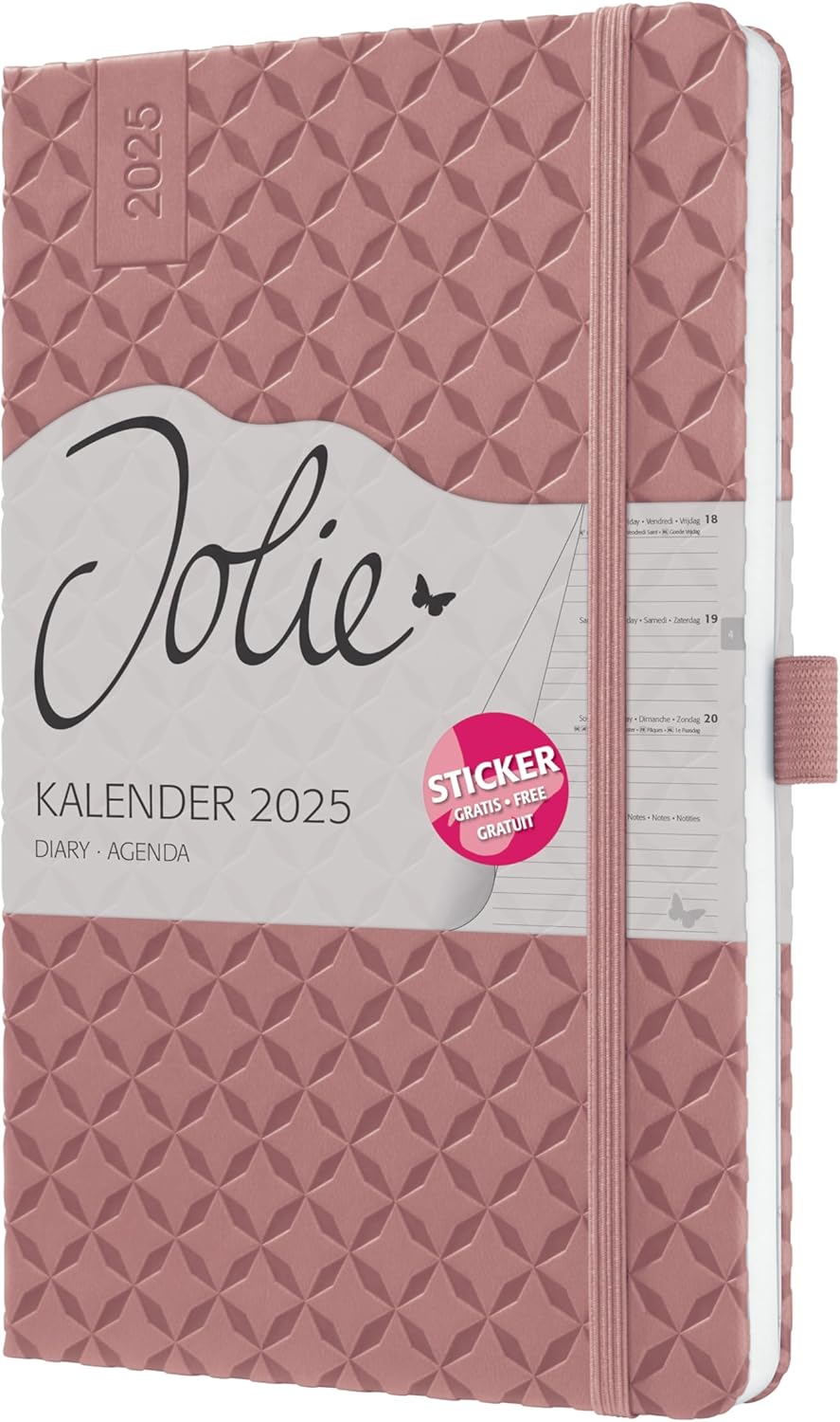 Jolie Flair Wochenkalender dusty red A5 2025