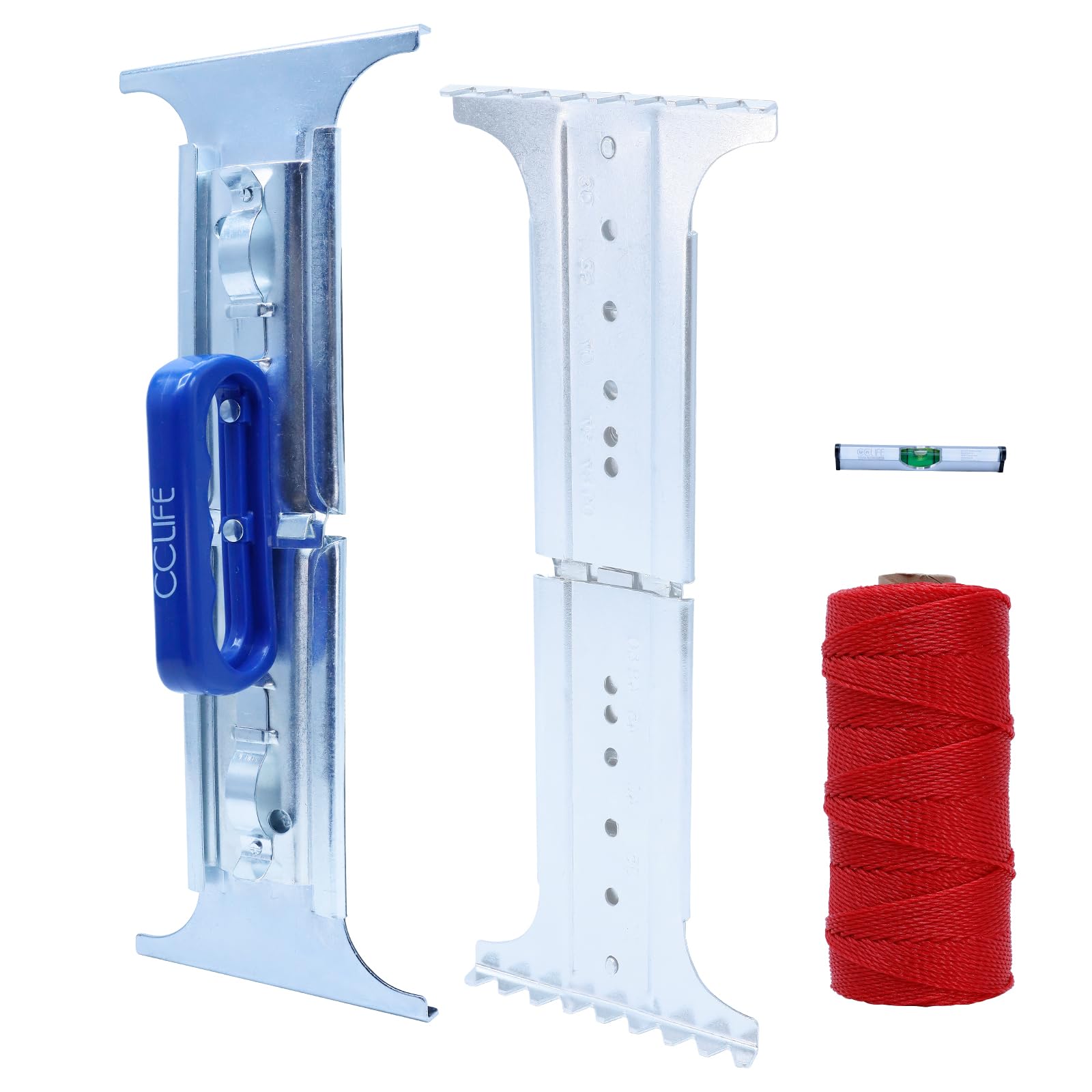 CCLIFE Fliesenheber Set Plattenheber Tragegriff 40-60cm Wasserwaagen und Maurerschnur für Maurerarbeiten und Pflaster-Arbeiten