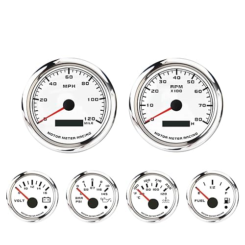 MOTOR METER RACING - Juego de medidores para motores clásicos (juego de 6 medidores)