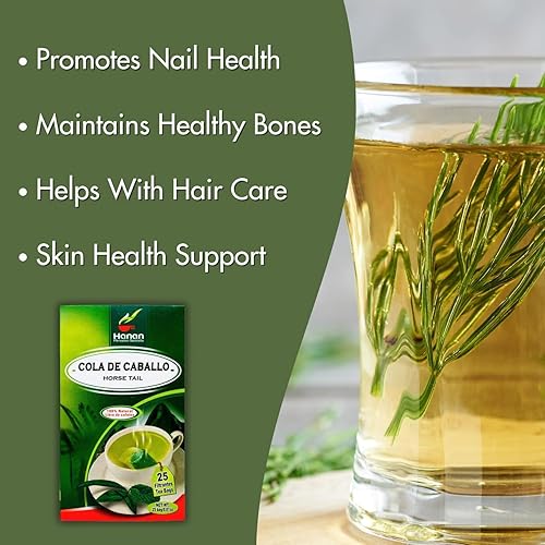 Miniatura 10 de Hanan Té de cola de caballo Cola de Caballo - 25 bolsas de té de cola de caballo totalmente natural de Perú también conocido como Shavegrass hierba