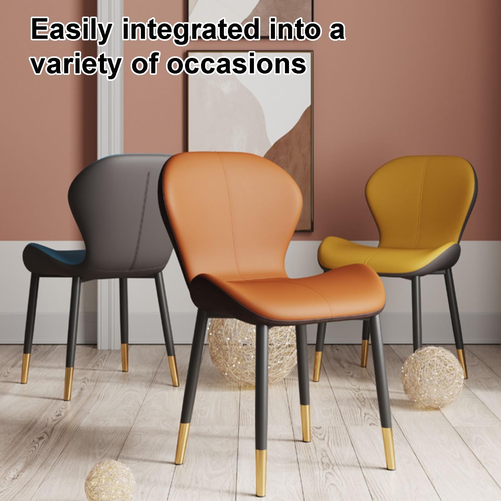 Nowoczesne krzesło do jadalni, wyściełane siedzisko PU, pianka o wysokiej gęstości, idealne do restauracji, biur, salonów, sal konferencyjnych - stylowy i wygodny design