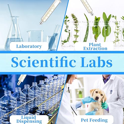 Miniatura 6 de 1 Pack Jeringas de Vidrio con Tapas 10ccml para Laboratorio