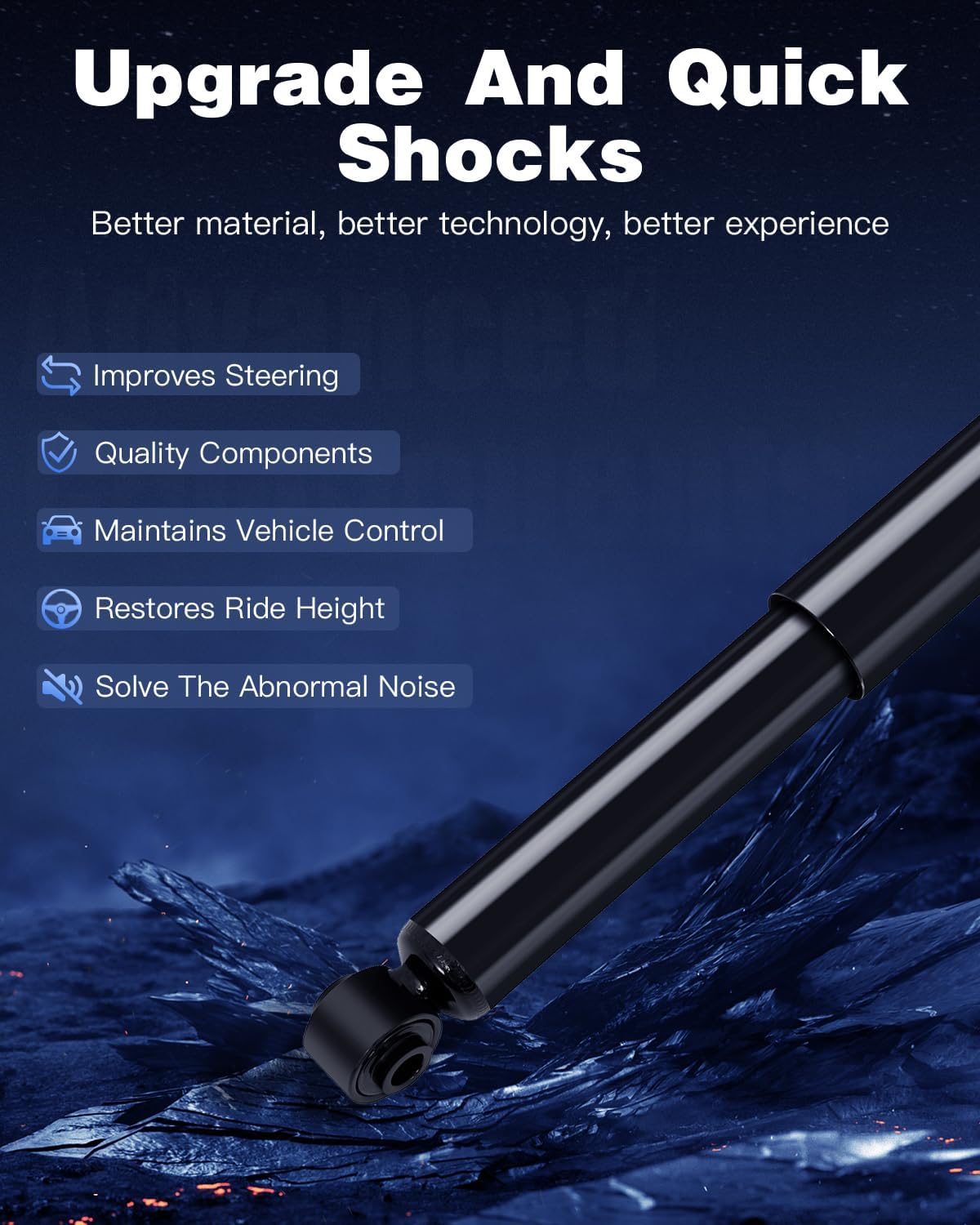 Shocks Struts,ECCPP Rear Shocks Absorbers for Chevy Fits 2005-2010 for Chevy Cobalt,2006-2011 for Chevy HHR,2007 2008 2009 P-ontiac G5,2008 for Saturn Astra 349043 Auto Shocks Gas Struts (2 pcs Rear)