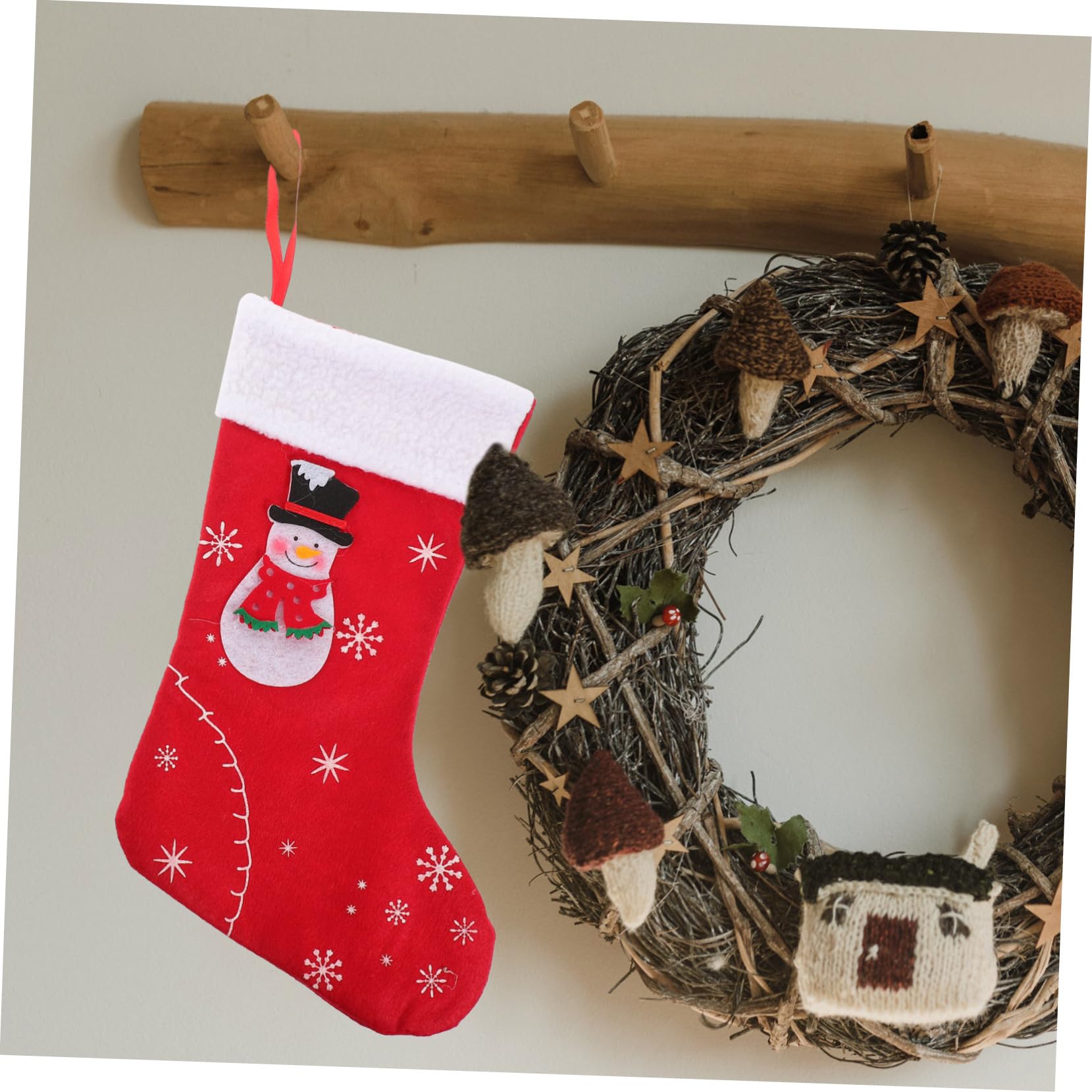 IMIKEYA 10 Stück Weihnachtsstrumpf Festival Weihnachtsstrumpf Weihnachtssüßigkeitsbeutel Weihnachtsbaum Hängende Socke Weihnachtsgeschenktüten Weihnachtsbaumanhänger