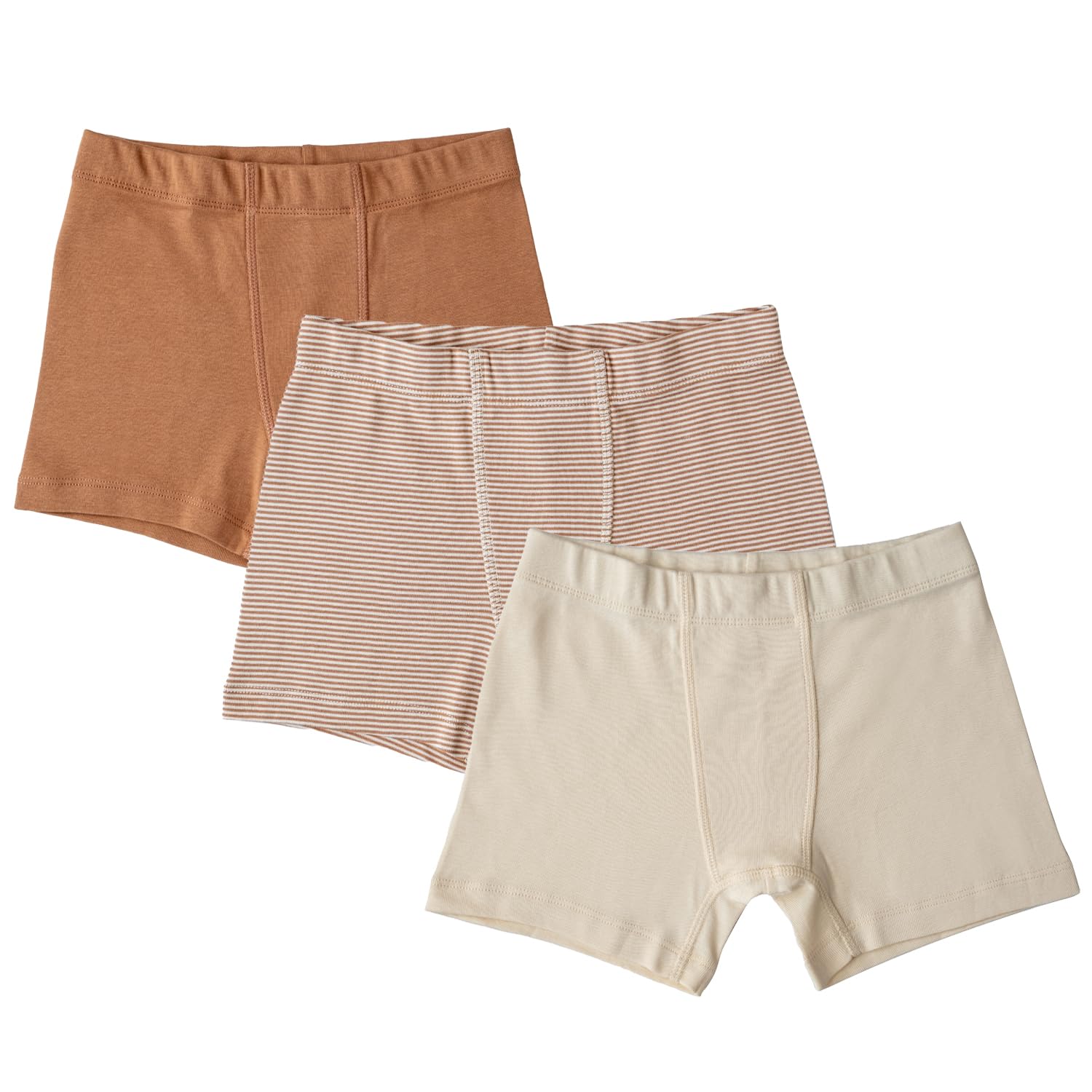 ORGANICKID Boys 100% Organic Cotton Boxer Briefs 3-Pack