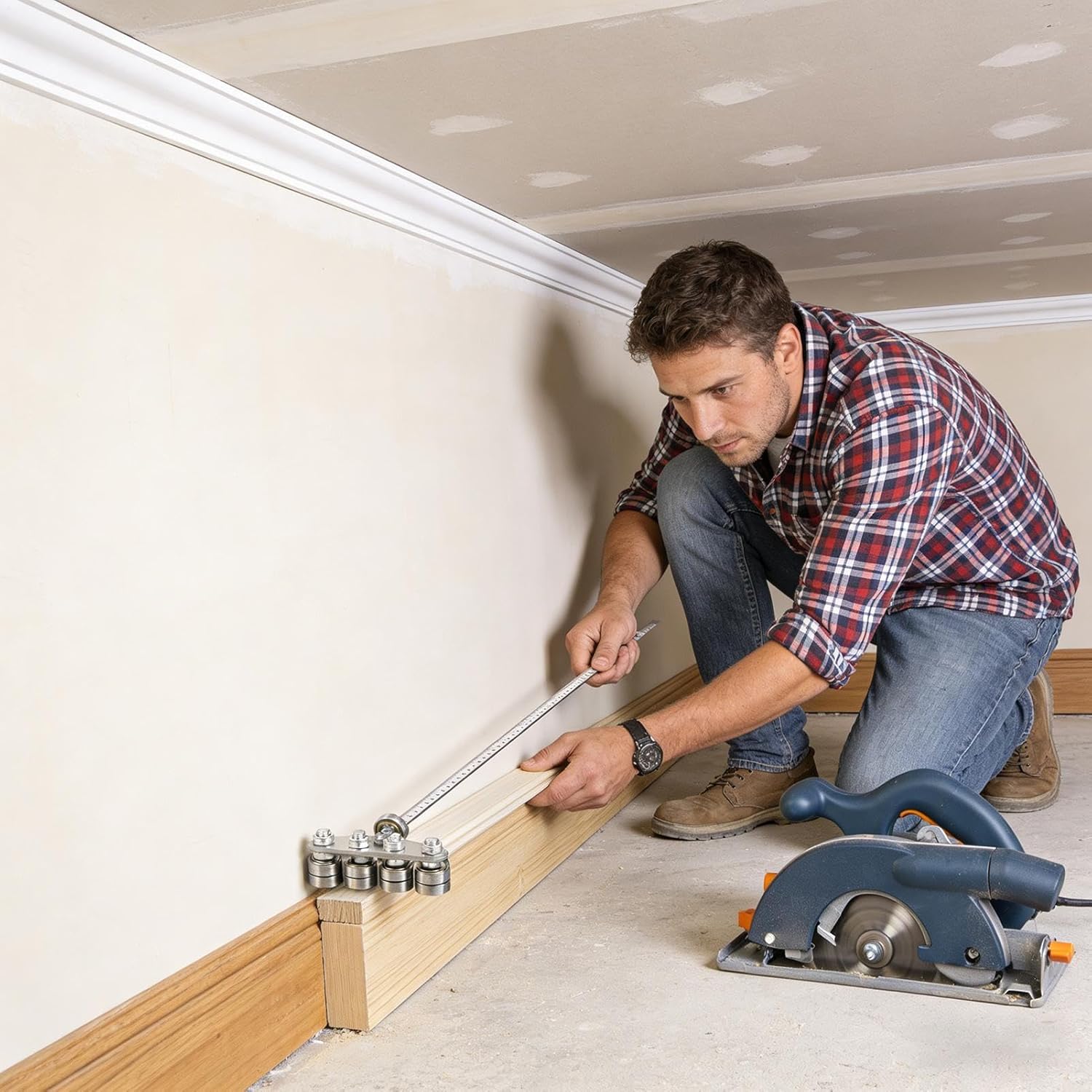 Positioning Calipers Tool, Adjustable Professional Measurement Guide Rail, Precision Cutting Guide for Circular Saws, Accurate Diy Project Accessory, Tool for Furniture Making Home