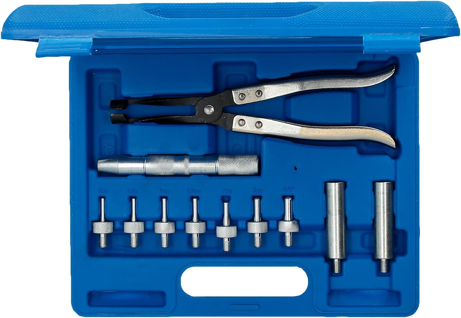 BRILLIANT TOOLS BT541100 Ventildichtung-Ausbau und Installationss atz [Powered by KS TOOLS], Mit Stabilem Blauen Transportkoffer, 11-Tlg.