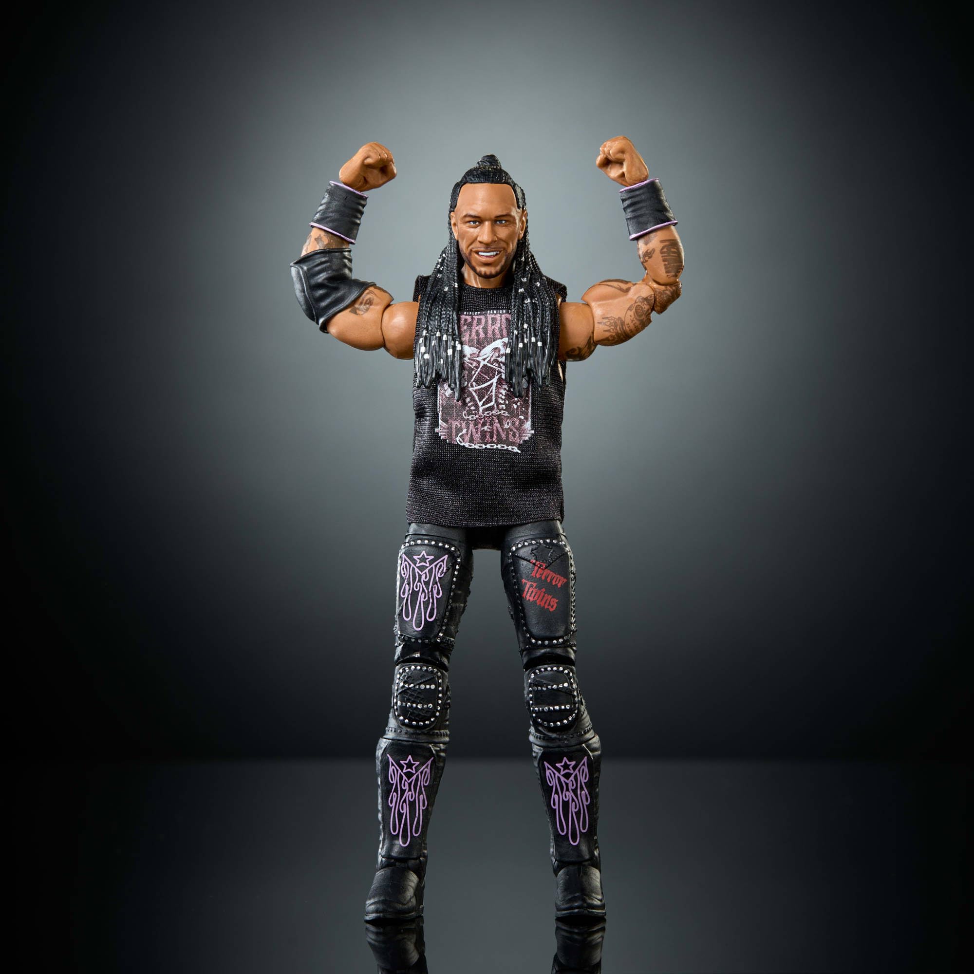 Mattel WWE Elite Collection Damian Priest Figurka i akcesoria Zestaw, Seria #122, figurka (ok. 15 cm w skali) do kolekcjonowania, 25 punktów ruchu i wymienne dłonie, zabawka dla dzieci 8+, JHT53