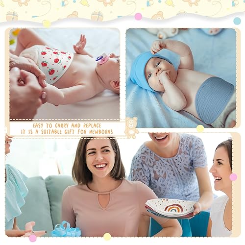 Miniatura 6 de Vabean 8 unidades de envoltura de vientre para bebé recién nacido, muselina ajustable de algodón cómodo, cordón umbilical para bebé, banda para el