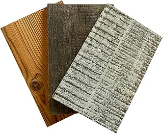 Barnwood Planks - Shiplap Boards for Wall - Samples of Accent Wall Panels - Natural Brown (3 Items, 6 x 5 x 0.3 Inch)