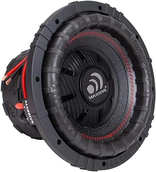 Massive Audio GTR104-10" 1000 Watts RMS / 1500w MAX Dual 4 Ohm Subwoofer with Grill