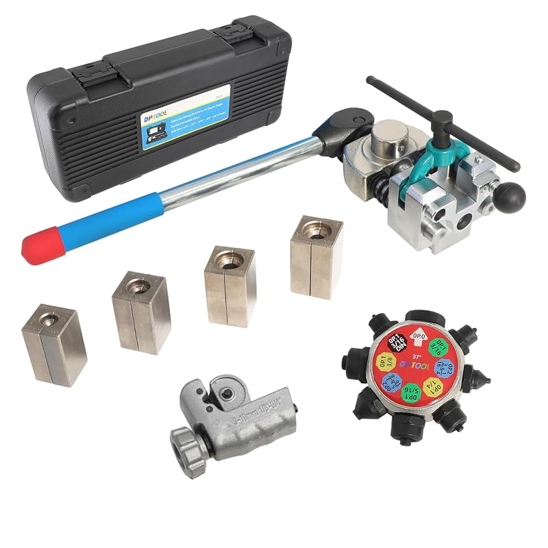 Kit de Ferramenta para Flangeamento de Tubos de Freio DPTOOL 37 Graus para Flare Simples, Duplo e Bubble