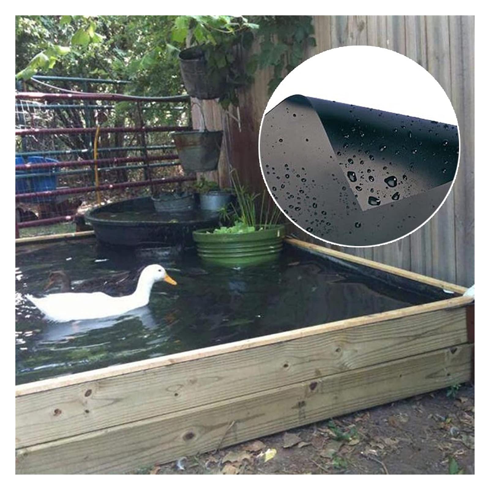 Buy MAHFEI Pond Liner, HDPE Pond Skins Puncture Resistance Heavy Duty