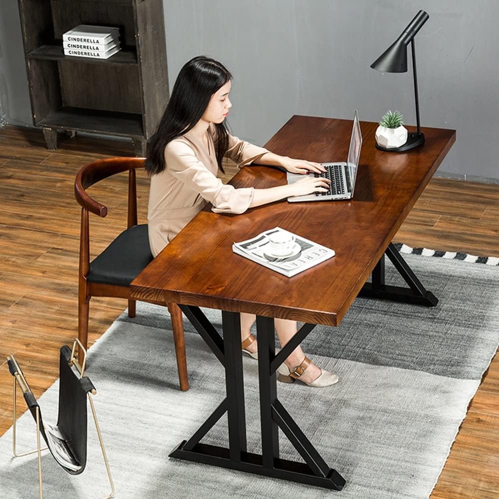 Solid Wood Computer Desk with 5cm Thick Desktop for Home Office and Gaming Easy Assembly 3 710cJHeVFmL. AC SL1001