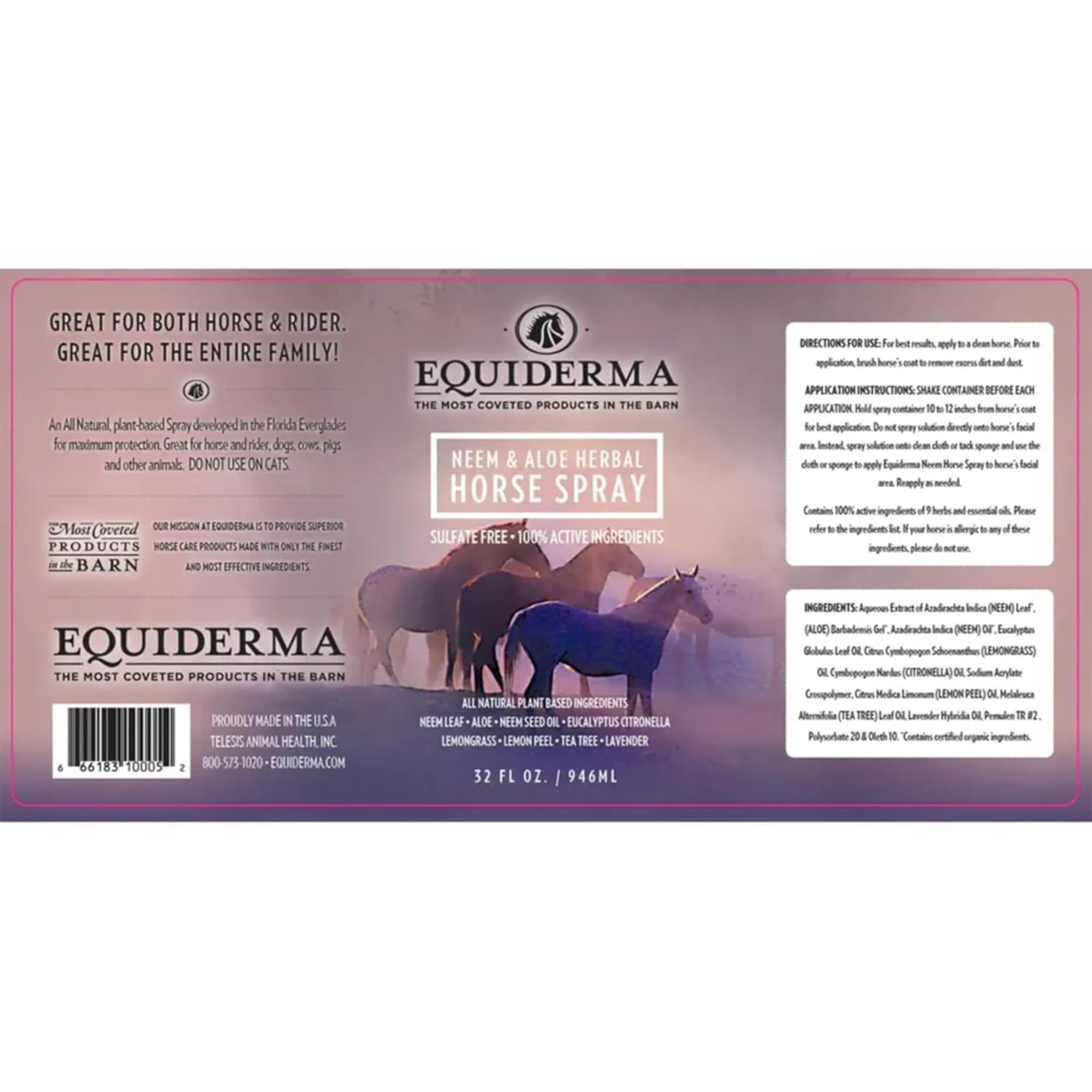 Equiderma Aloe Herbal Horse Spray Combo Pack – Includes 32oz Bottle + 1 Gallon Refill – Natural Eco-Safe Coat & Skin Conditioning Formula with Aloe & Essential Oils – Residue-Free Fresh Herbal Scent - image 4