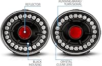 Vista 5 de AmeriLite L.E.D - Luces traseras negras para Chevy Corvette/Covette Z06, lado del pasajero y del conductor