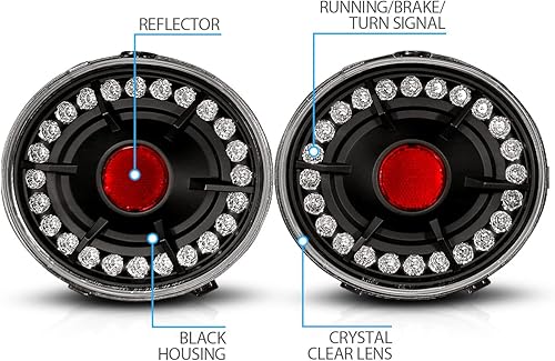 Miniatura 5 de AmeriLite L.E.D - Luces traseras negras para Chevy CorvetteCovette Z06, lado del pasajero y del conductor