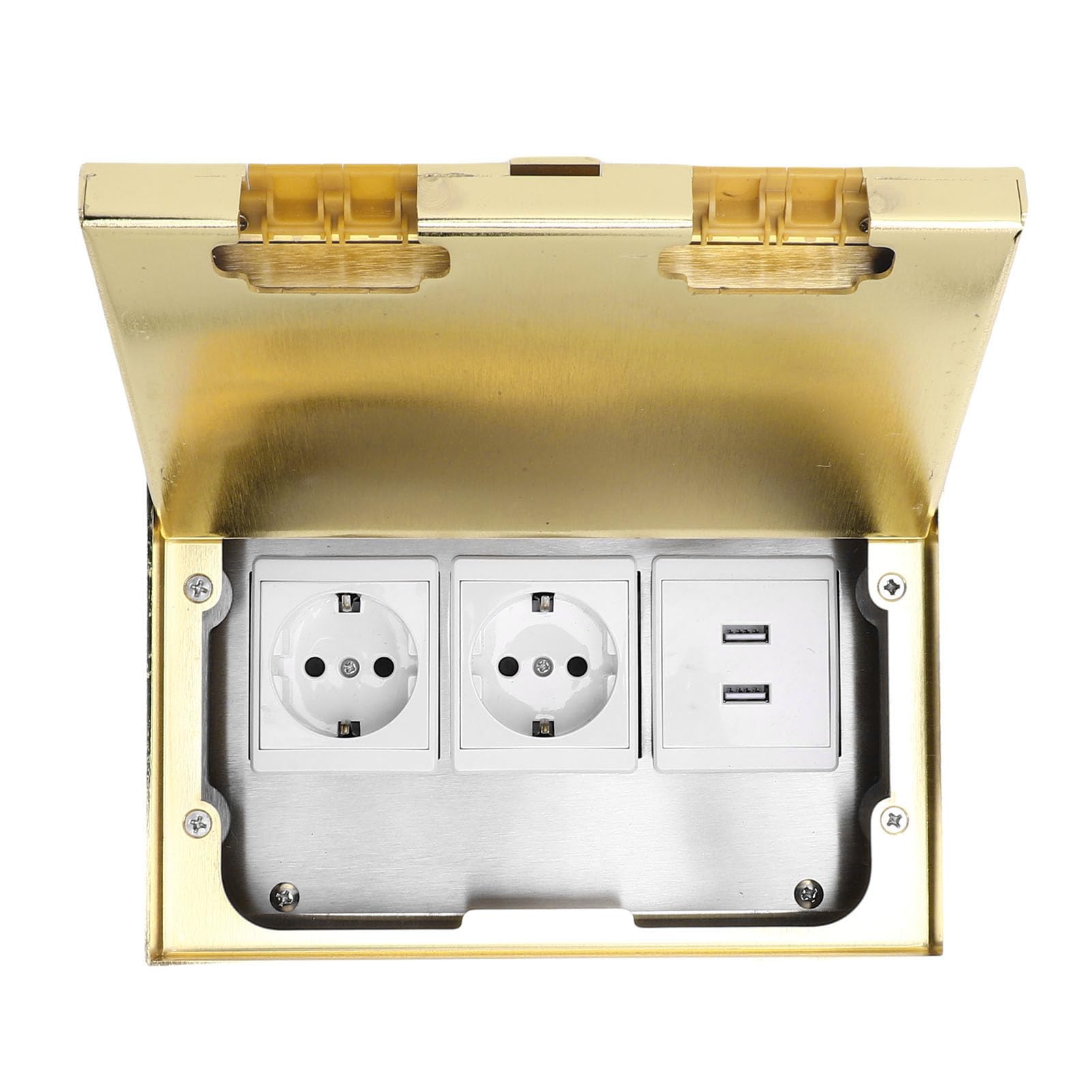 Oumefar Kit Boîtier de Prises Encastrables au Sol, 16A, 4000W