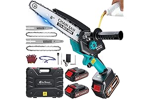 Electric Mini Chainsaw, 8" Electric Chainsaw with 5" Guide Bar, Brushless Motor...