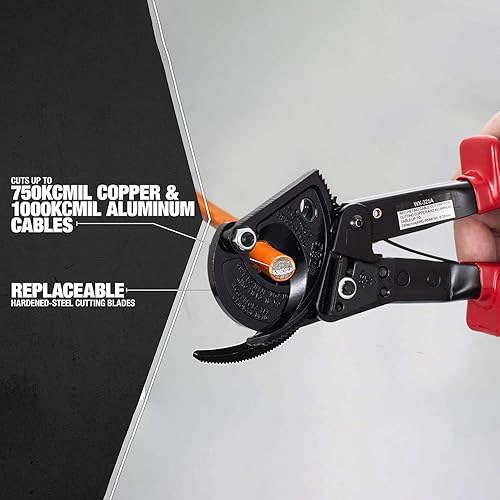 Miniatura 3 de SogYupk - Cortador de cable de trinquete, herramienta de mano, cortador de cable de trinquete, corte de alambre de trinquete de cobre de aluminio