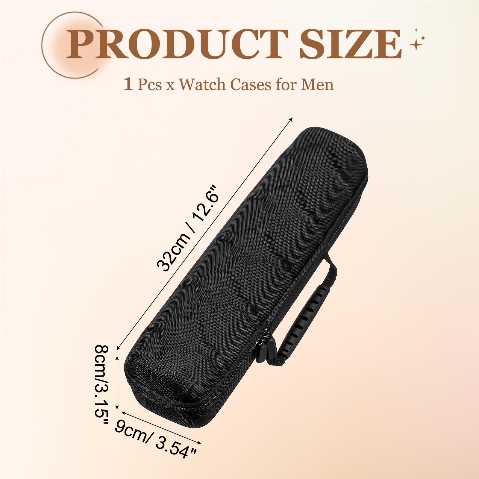 Estuche de viaje para relojes sourcing map, caja de almacenamiento portátil de 5 ranuras para relojes, estuche enrollable organizador para relojes de pulsera para hombres y mujeres, viajes, negocios