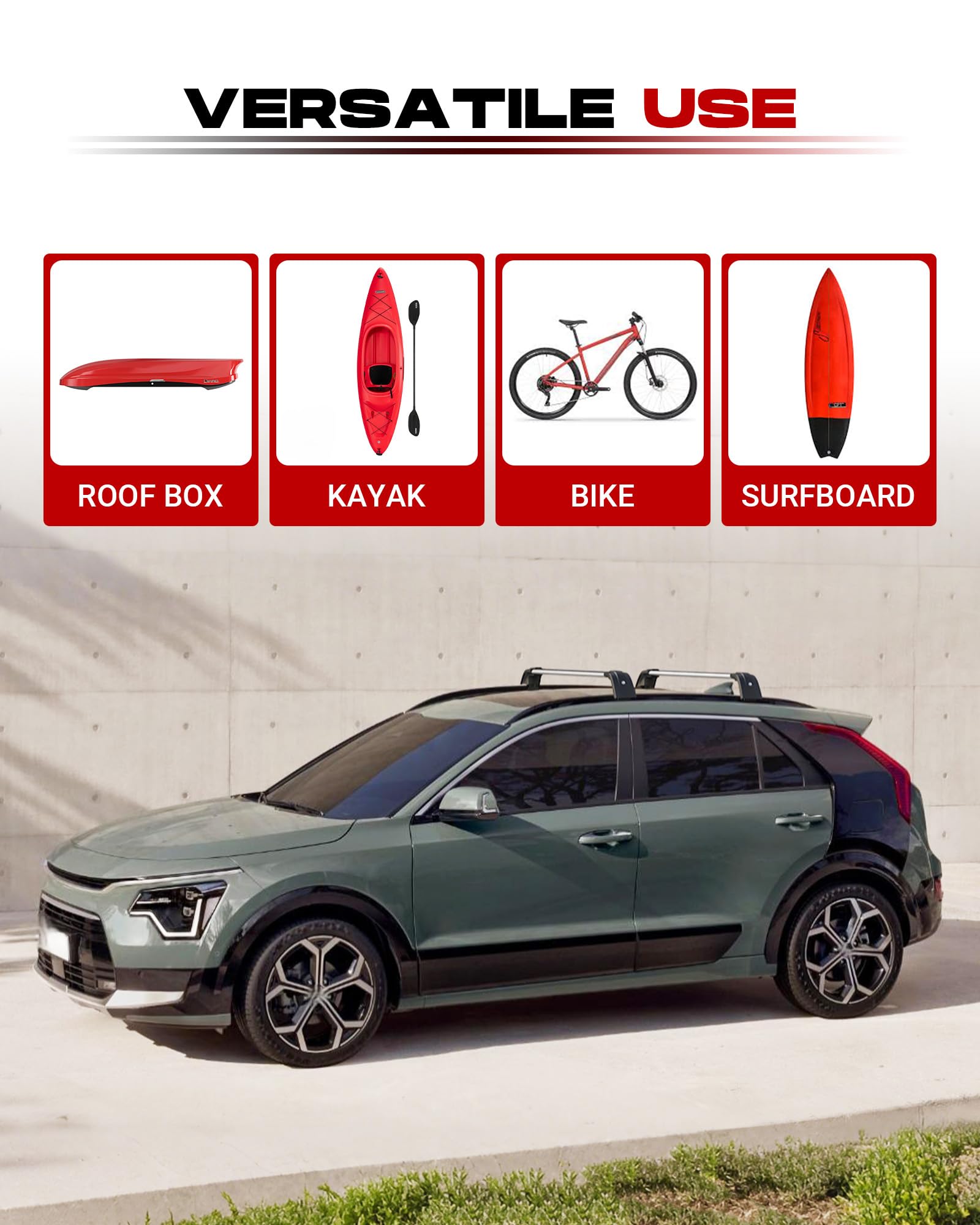 Bike Roof Rack Car Roof Rack Bars For KIA For NIRO 2017 2018 2019