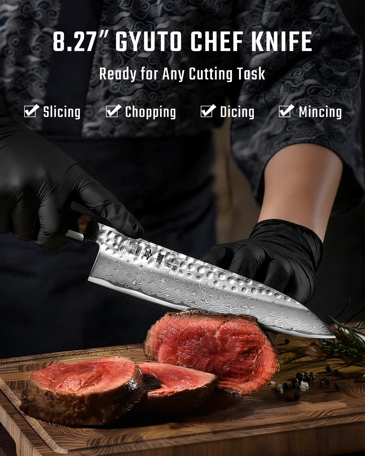 kanngou VG10 Damascus Chef Knife, 8.27 Inch Gyuto Knife — Amazon image 6