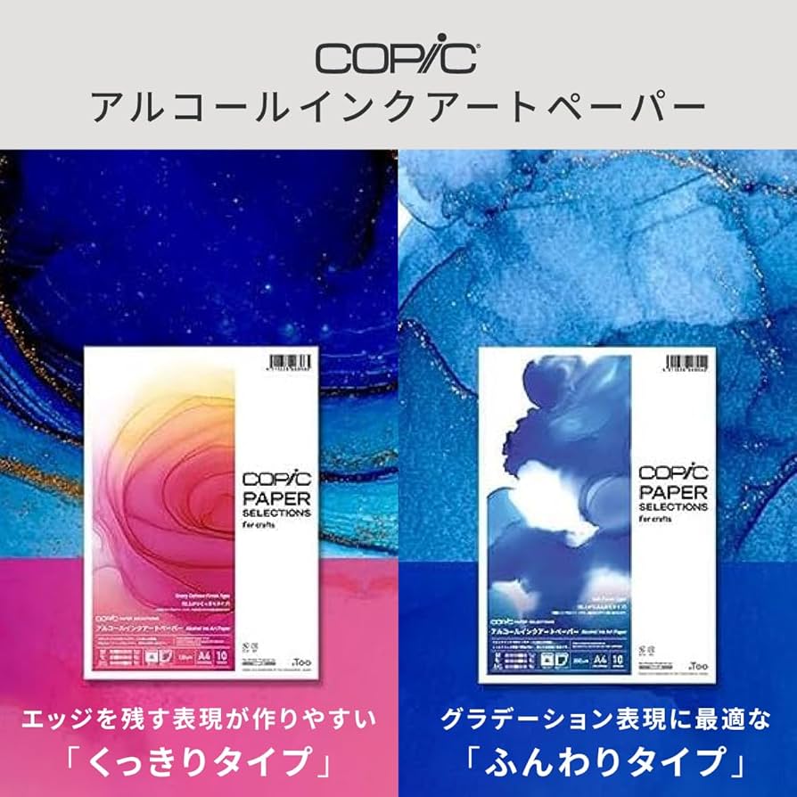 アルコールインクアート道具一式(インク/ペーパー等) コピック アルコールインクアートセット 01 (木製パネル付き