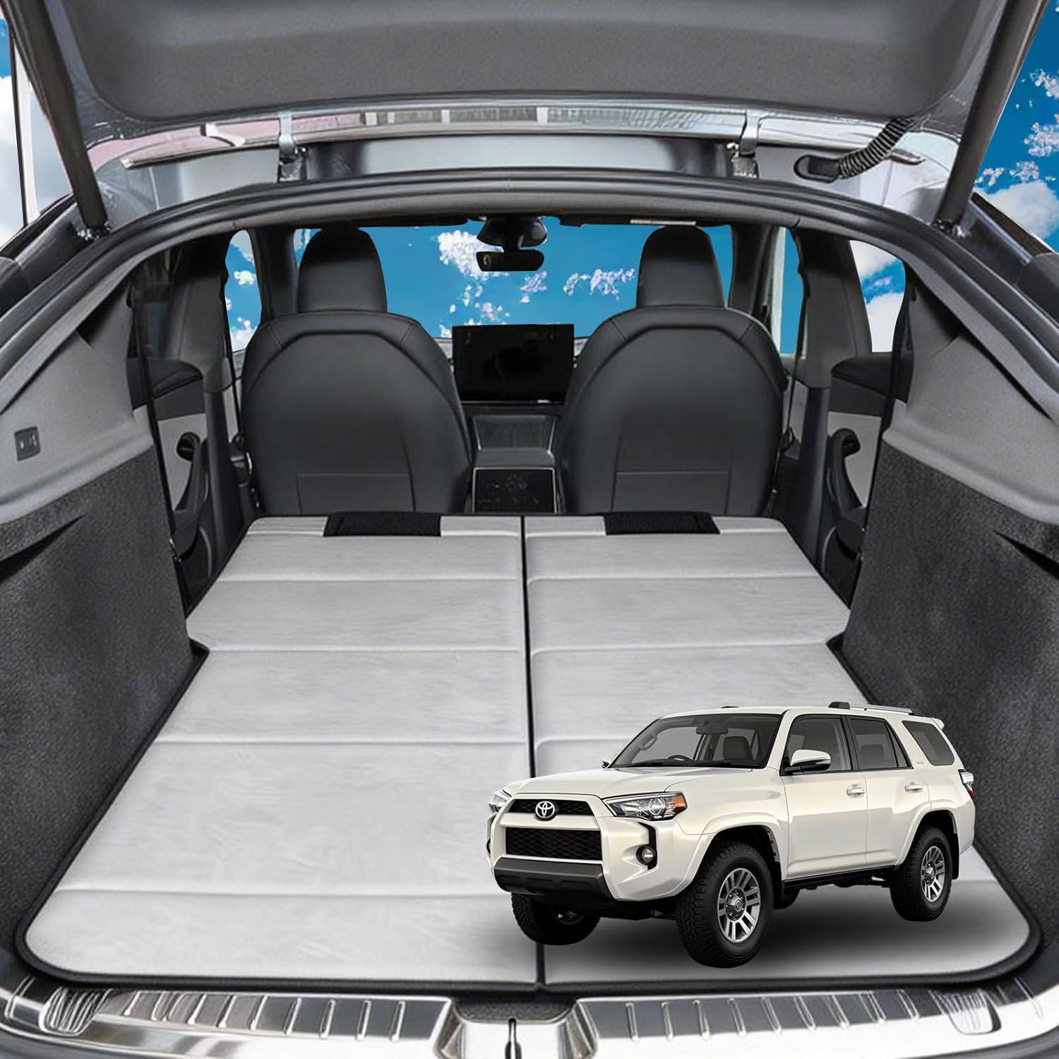 Non Inflatable Car Mattress for Toyota 4Runner, Car Camping Mattress, Upgraded Foldable Trunk Sleeping Pad with Storage Bag, Portable Design for Camping, Travel & Beach