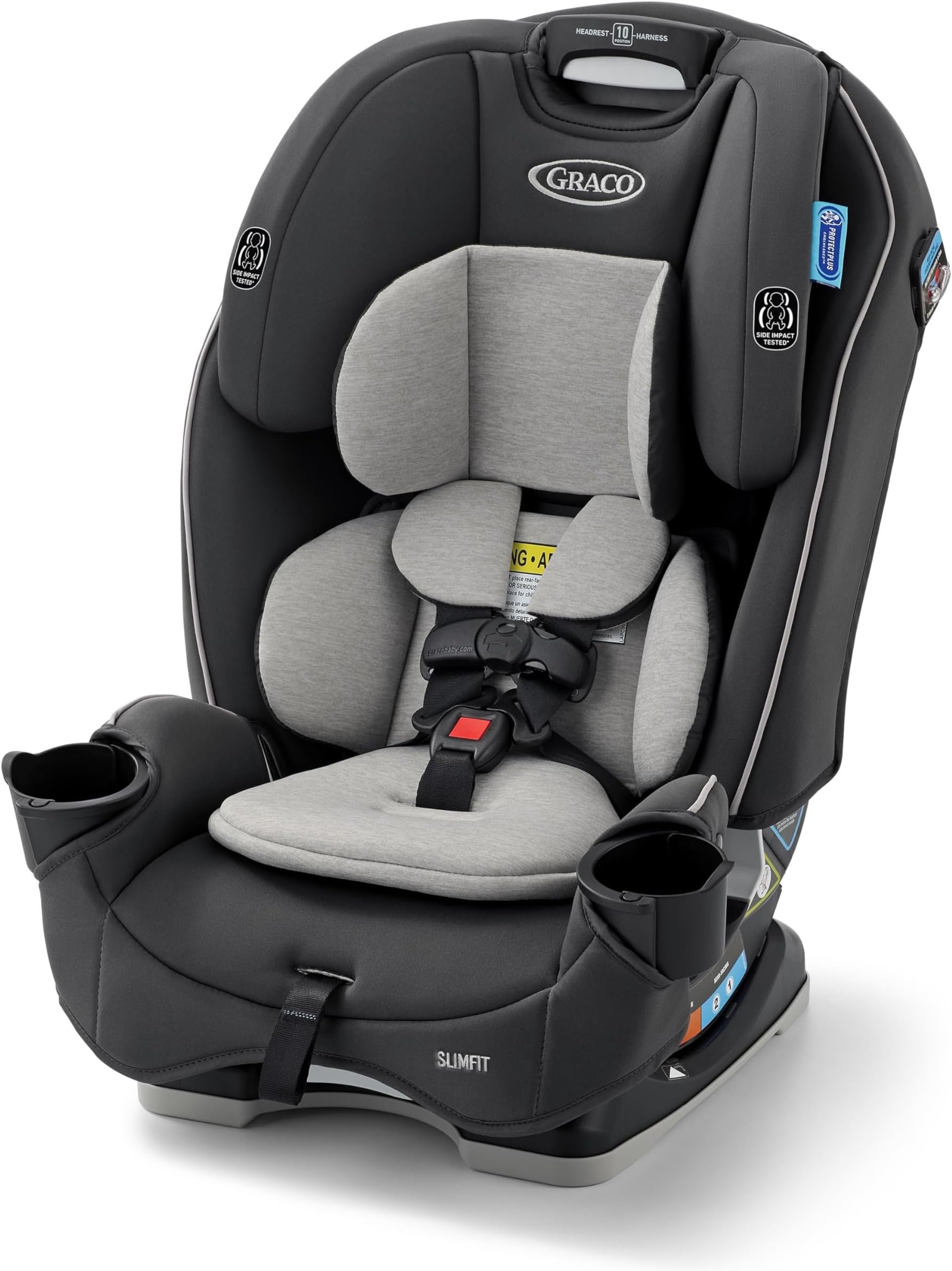 Slimfit 3-in-1 Convertible Car Seat, Ultra-Space-Saving Design, Darcie 2.0, Suitable for Rear and Forward-Facing, Highback Booster Seat with 10-Position Headrest