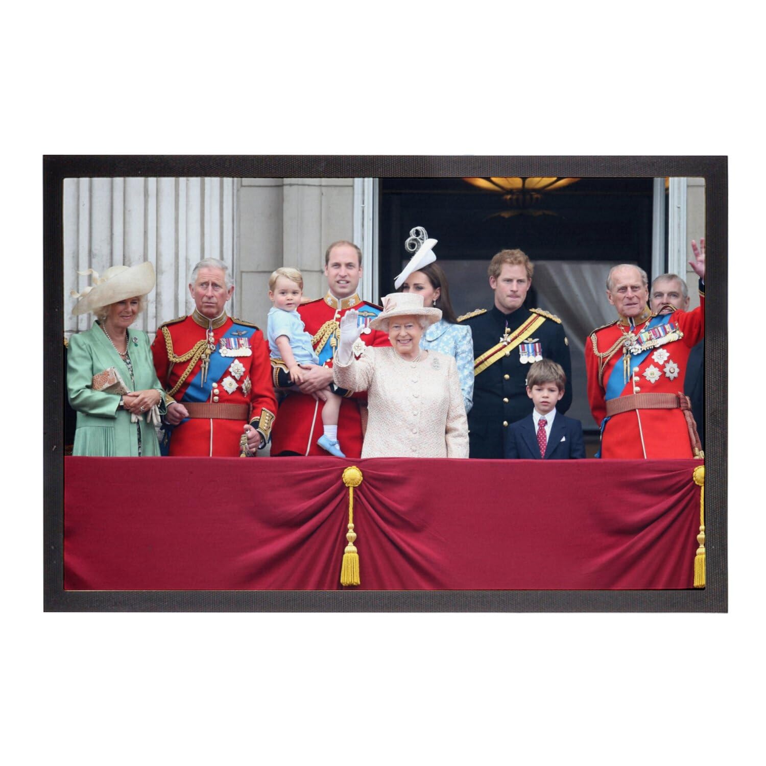 Paillasson Reine Elisabeth II Famille Royale Tapis Entrée Angleterre 75x50cm