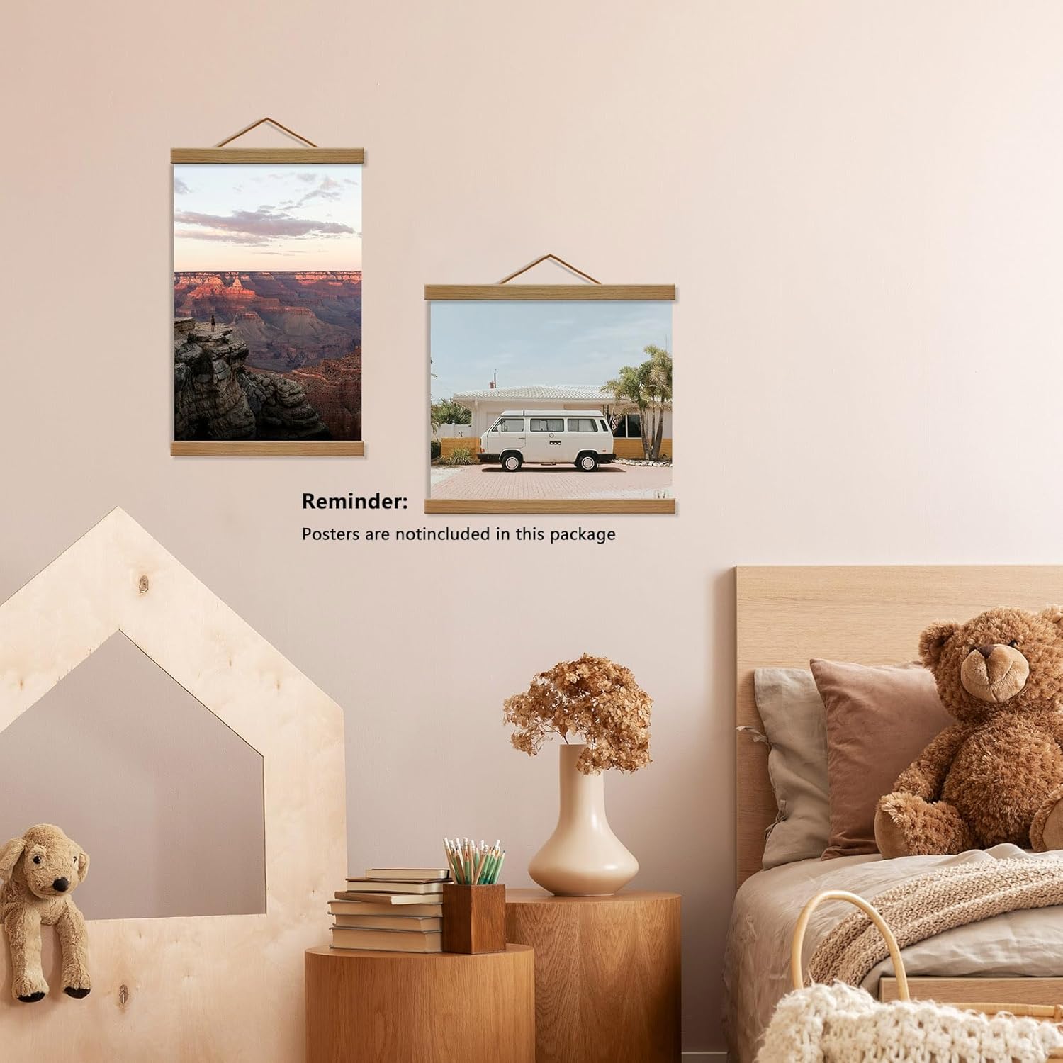 4 Pack Magnetic Picture Frames - 20x24 20x28 20x30 Poster Frame Hanger for Photo Picutre Canvas Artwork Art Print Wall Hanging