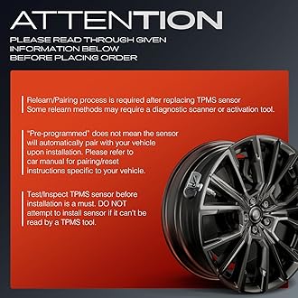 A-Premium 4PCS TPMS Sensor Tire Pressure Monitoring Sensor - Compatible with Honda, Kia & Acura Models - Odyssey, Pilot, Ridgeline, Amanti, Sorento, Tuscany, MDX, RL, TL - 315MHz - Relearn Required