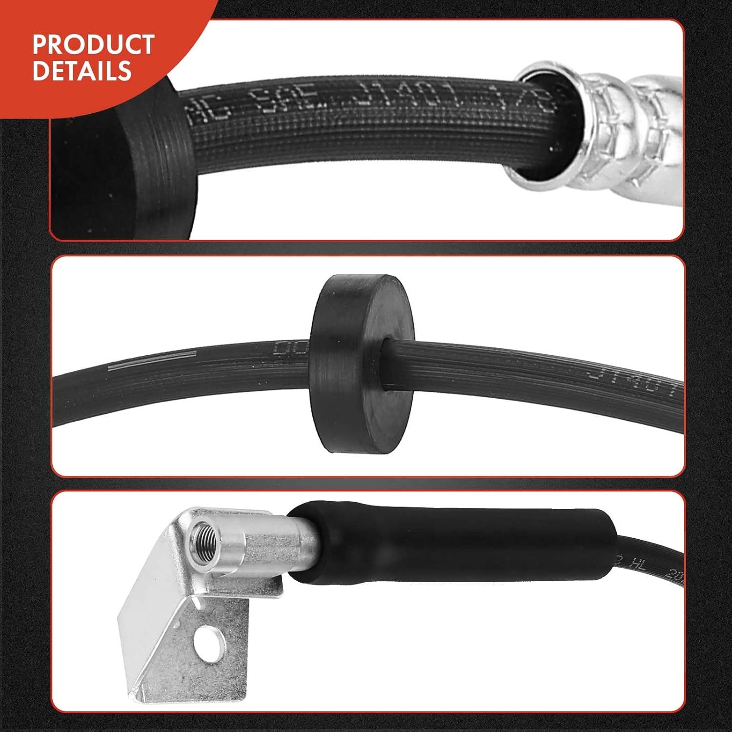 A-Premium Front Passenger Brake Hydraulic Hose Compatible with Select Ford, Lincoln and Mercury Models - Crown Victoria/Town Car/Grand Marquis 2003-2011, Marauder 2003-2004, 4.6L - Replace# 3W1Z2078AA