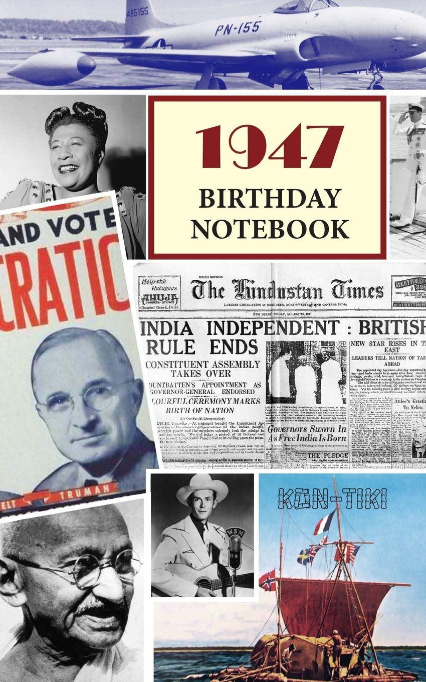 1947 Birthday Notebook: a great alternative to a birthday card