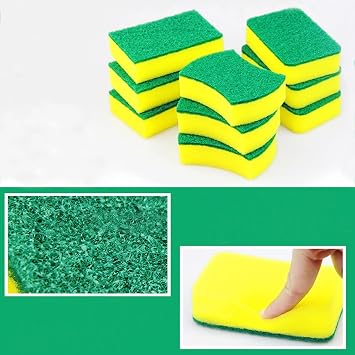 20Pcs High Density Sponge Kitchen Cleaning Tools Washing Towels Wiping Rags Sponge Scouring Pad Microfiber Dish Cleaning Cloth