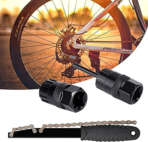 Miniatura 7 de Oumers Herramienta de látigo de cadena de bicicleta, herramienta de extracción de casete de ciclo, herramienta de extracción de piñón de bicicleta,