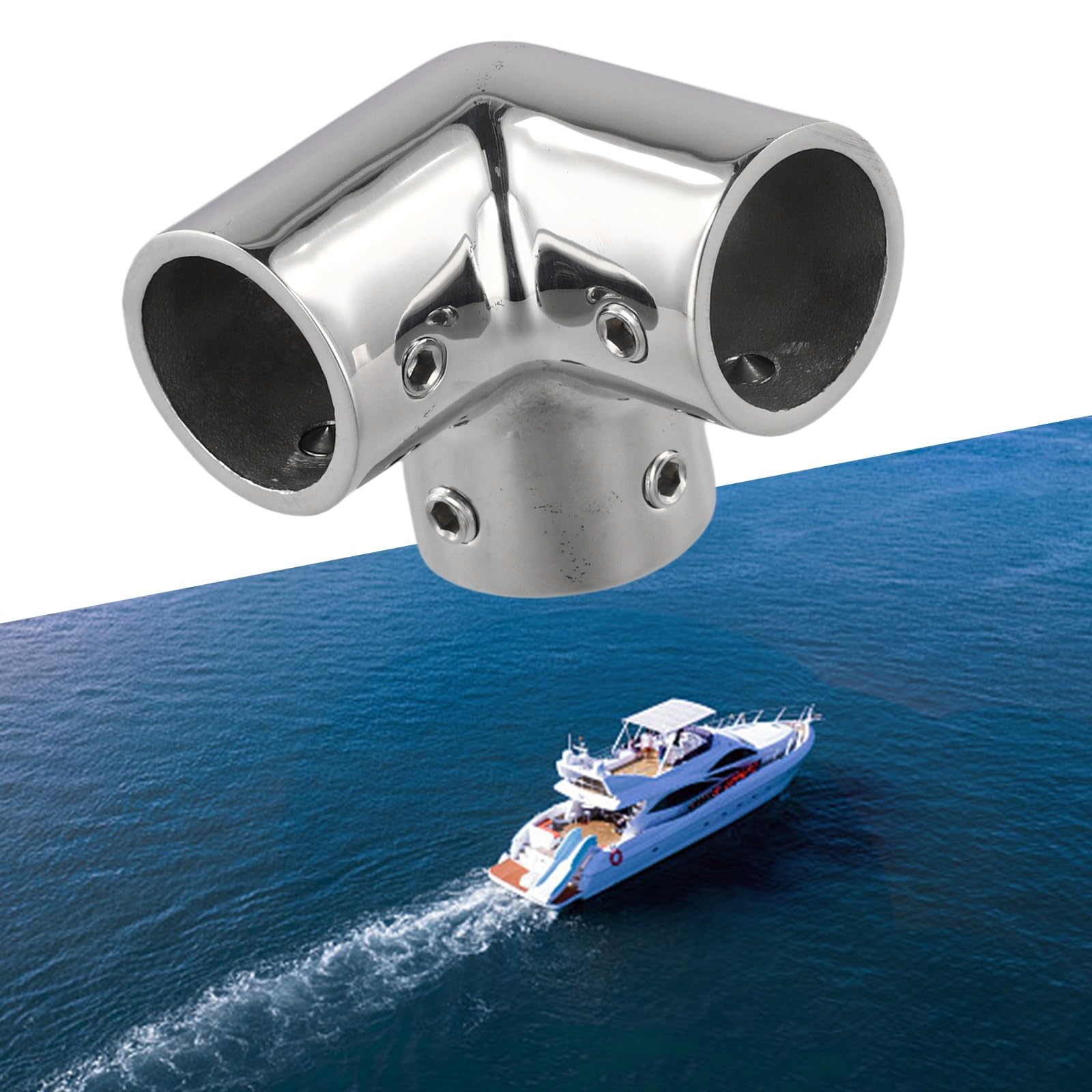 316 per acciaio inossidabile per corrimano marino 90 Tee gomito raccordi per tubi, 22/25/30/32mm Barca, costruzione navale e applicazioni di costruzione