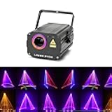 1900 Patterns DJ Disco Party Lights,Sumger Full Color 3D Animation Laser Projector Light,DMX Sound Activated Stage Lighting,Remote Control RGB Scan Beam light for Christmas Halloween Bar Dance Wedding