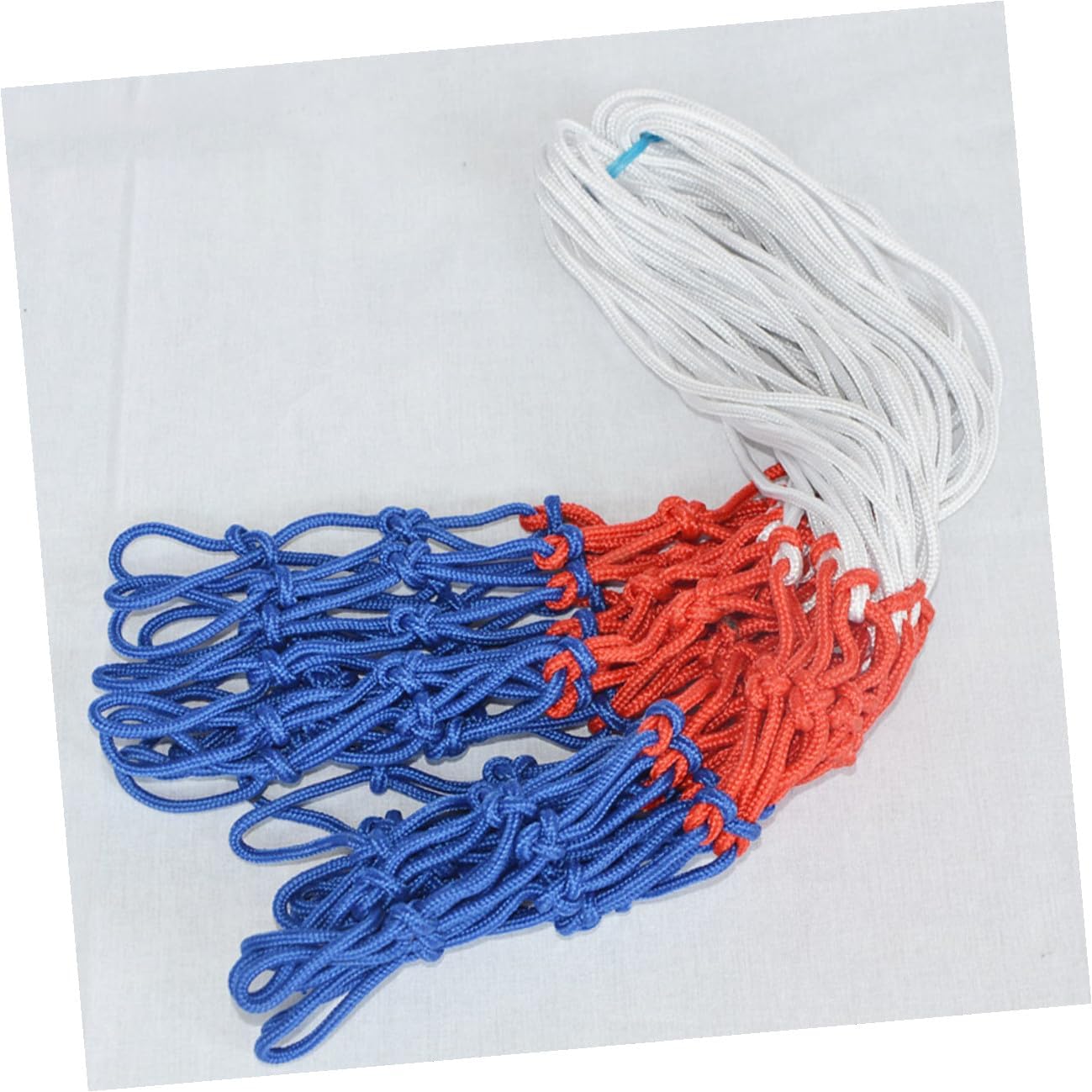 HEMOTON 4pcs Tricolor Nylon Basketball Net Replacement Outdoor Professional Basketball Hoop Mesh Suitable for Standard Rim and Competition Use