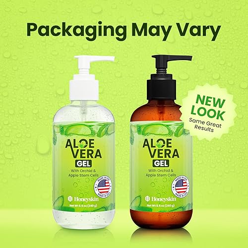 Miniatura 6 de Gel orgánico de Aloe Vera gel 100 puro de Aloe con miel de Manuka Cuidado facial y del cuerpo después del sol Gel de hoja de Aloe para quemaduras