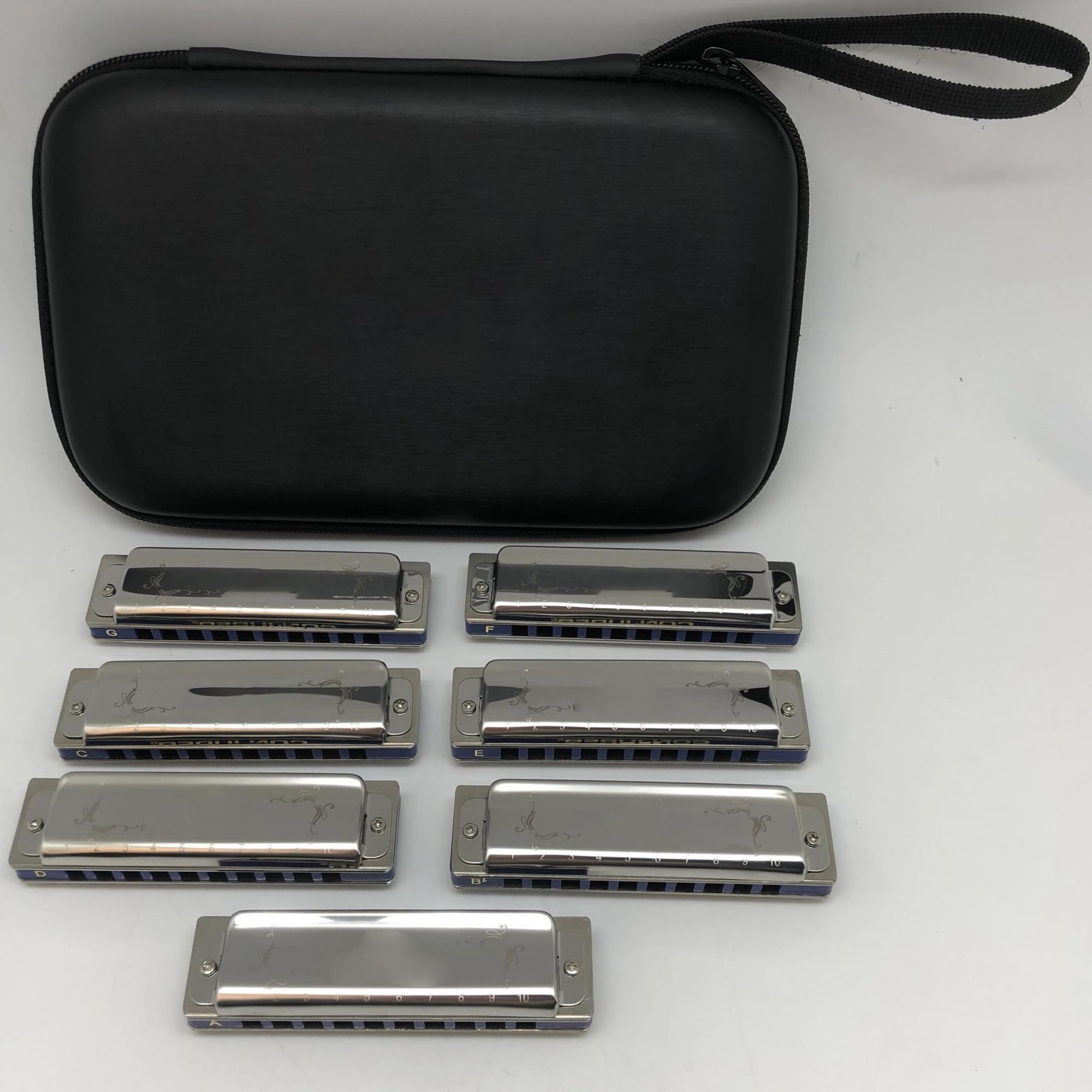 Zestaw Harmonijkowy Zestaw Harmonijki Diatonicznej 10 Otworów Blues Harp Organ Ustny 7 Dla Dorosłych Gracz W Zespole