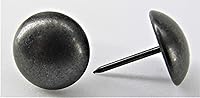 Vista 1 de Tachuelas de tapicería de alta calidad, ribete decorativo de cabeza de clavo para muebles, 5/8 pulgadas de diámetro, 100 clavos (perla negra)