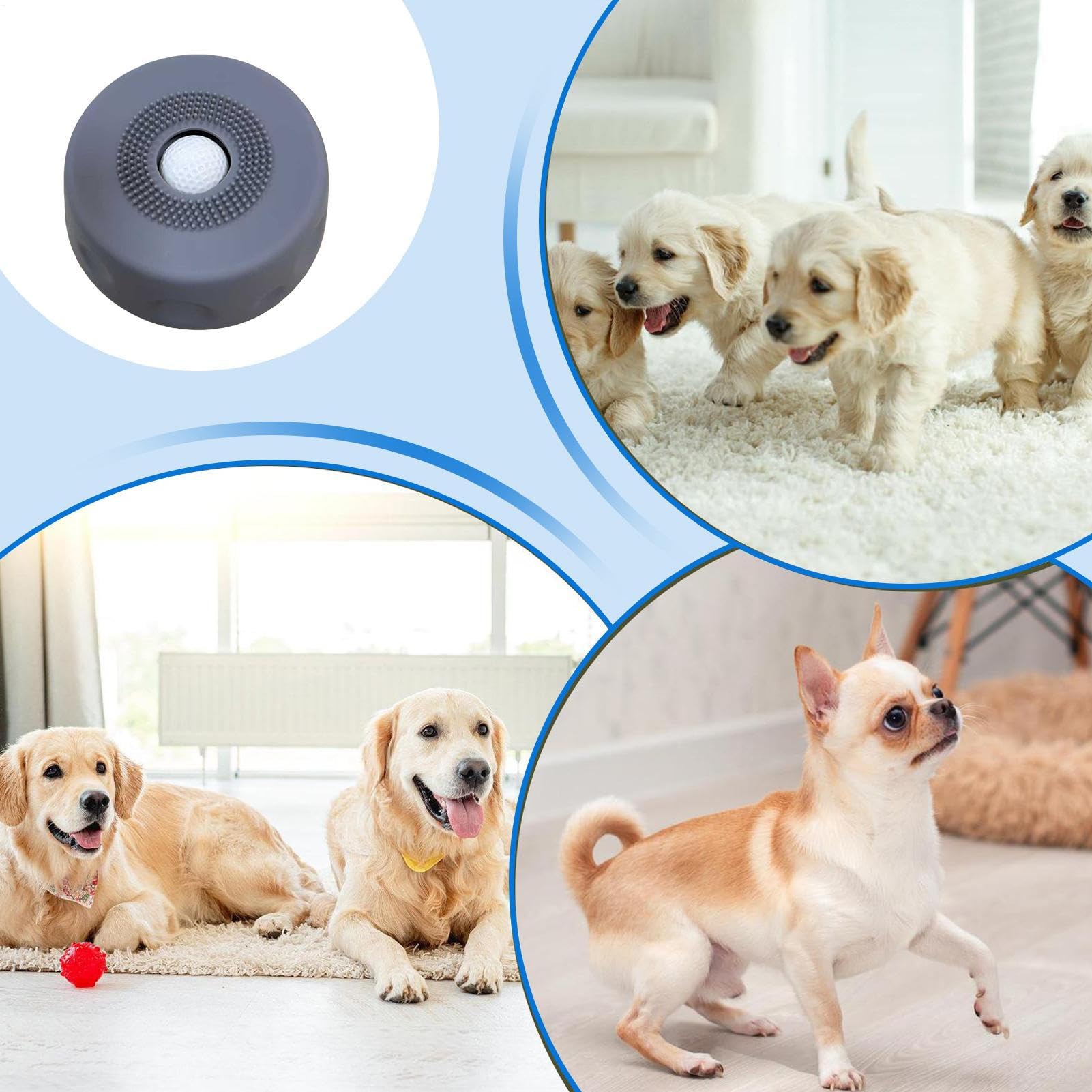 Slow Feeder Dog Bowls - Non Slip Anti Choking Puppy Liquid Treats Dispenser,Dog Lick Sphere | for Yogurt Liquid Dietary Supplement Post-Op Nutrition - 4
