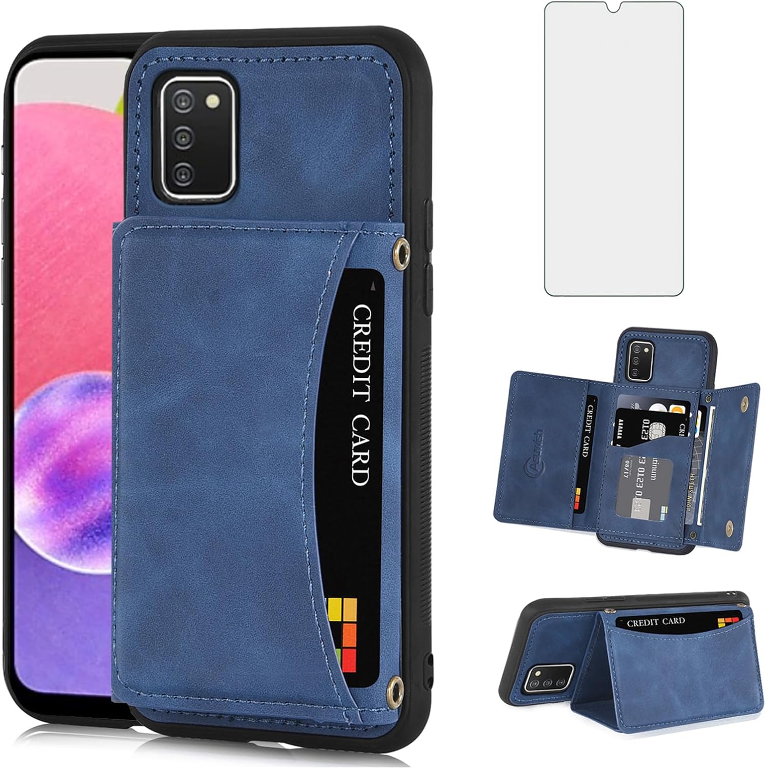 Asuwish Phone Case for Samsung Galaxy A03s US Version 5G